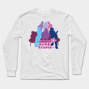 Silhouette design of the Young,dumb,stupid dance by NMIXX Long Sleeve T-Shirt